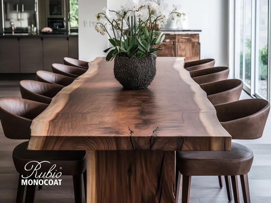 Obnovení povrchu dřevěného stolu - Rubio Refresh Eco